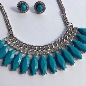 New Statement Necklace, earrings
